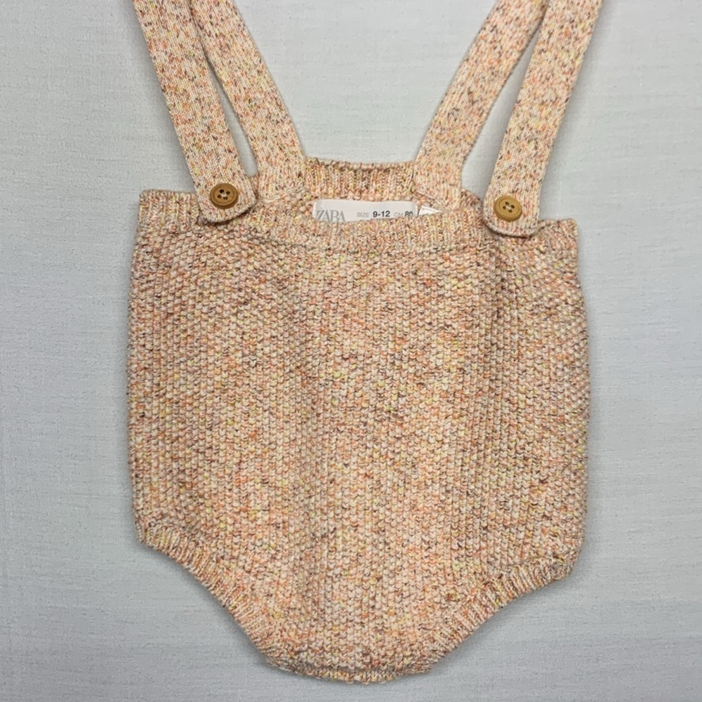 Zara Multicolor Knit Baby Romper - Picture 2 of 8